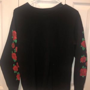 Long sleeve rose shirt size small